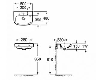 Раковина Roca Debba 32799400Y 60x48 см